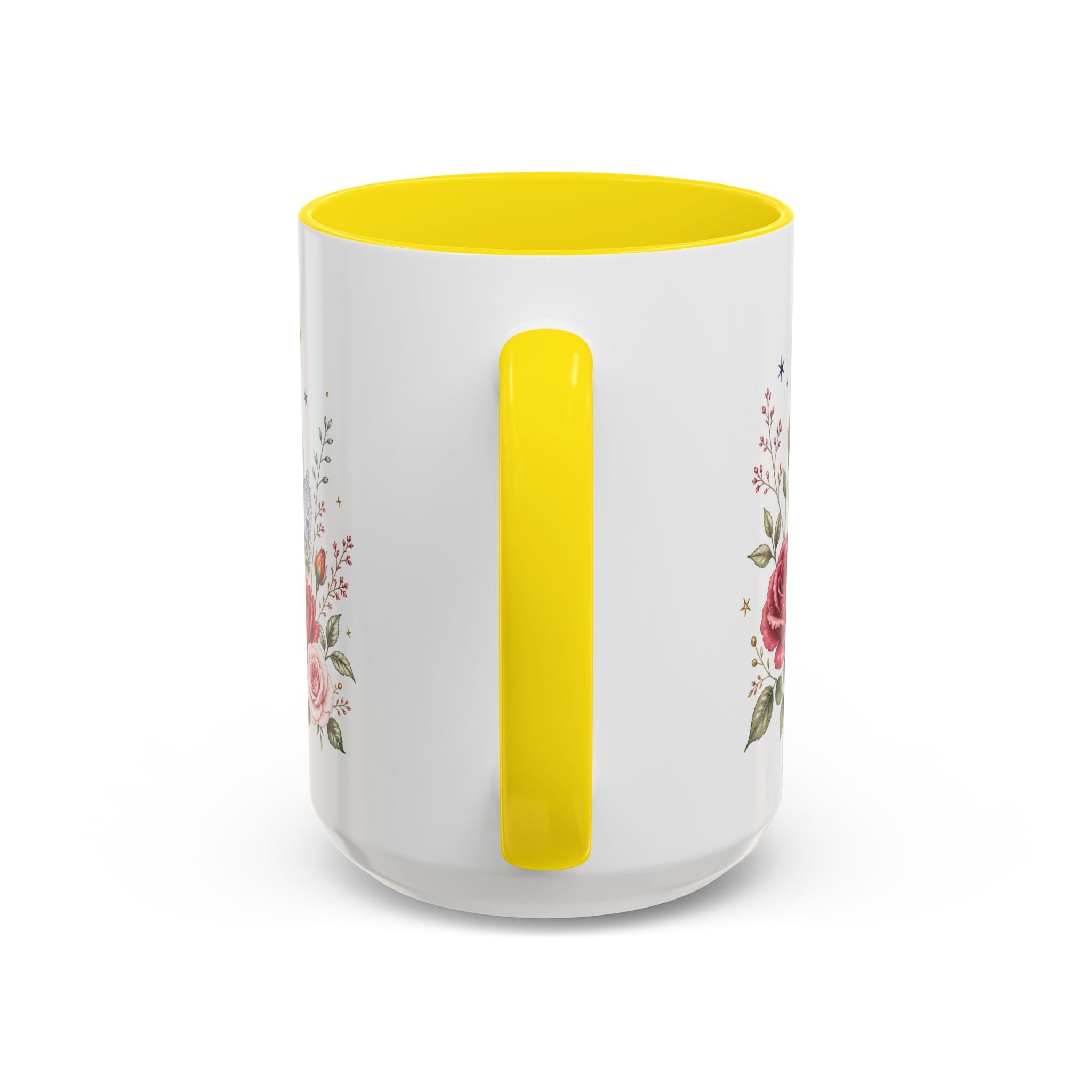 New York State Map Mug | Botanical Rose Accents, Long Distance Friendship Gift