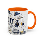 We Did It Class of 2026 Coffee Mug | Graduation Gift | Accent Color Ceramic 11oz 15oz