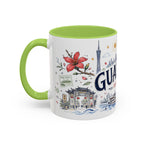 Guangzhou Coffee Mug | China Souvenir Travel Gift | Accent Color Ceramic 11oz 15oz