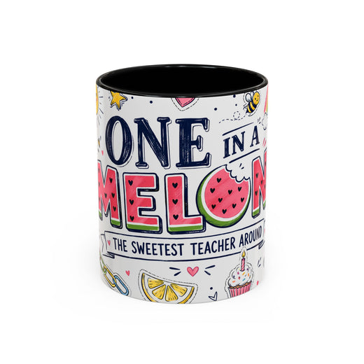 One in a Melon Coffee Mug | Sweetest Teacher Appreciation Gift | Accent Color Ceramic 11oz 15oz