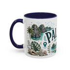 Palawan Coffee Mug | Travel Destination Souvenir Gift | Accent Color Ceramic 11oz 15oz