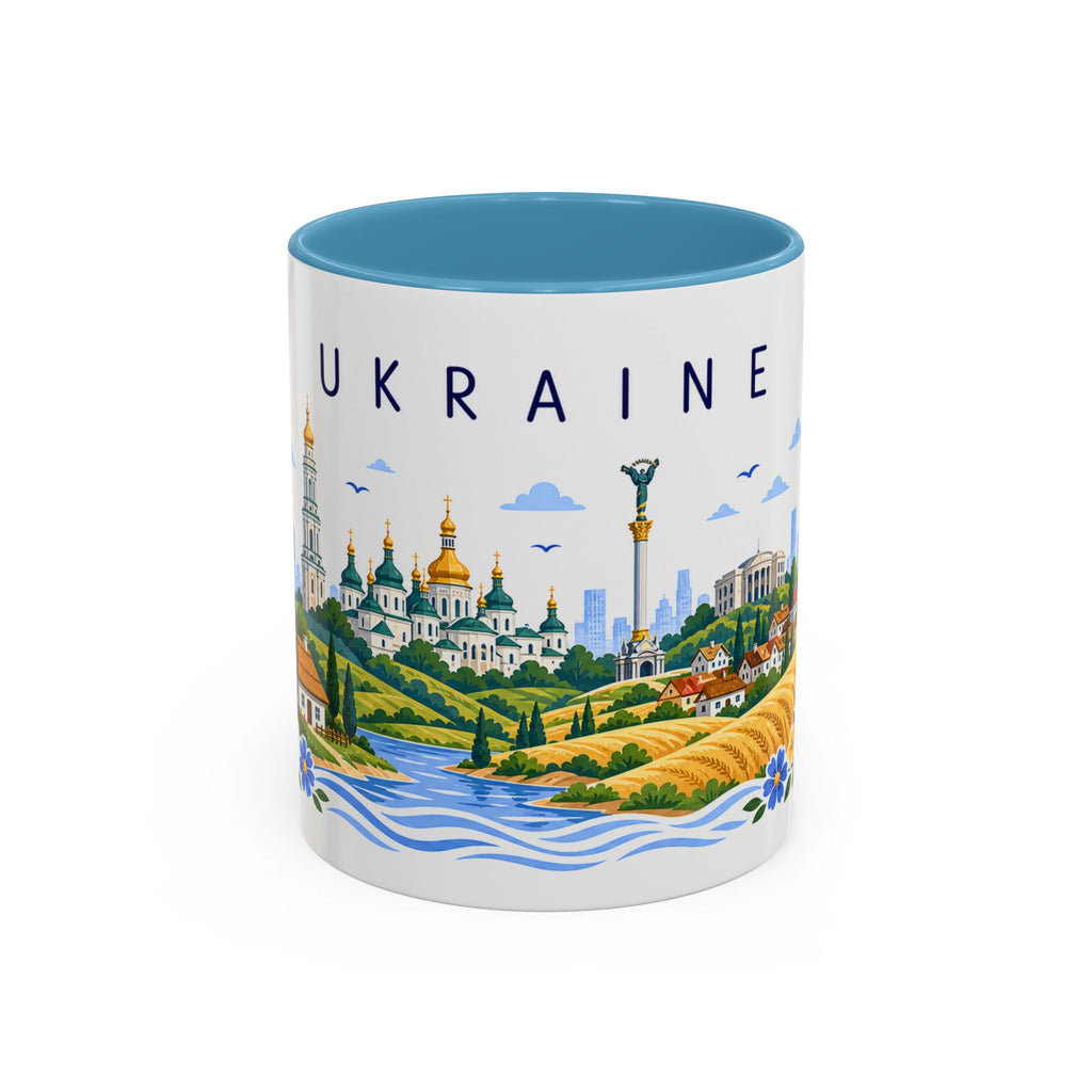 Ukraine Coffee Mug | Travel Souvenir Accent Mug | Place Gift Ceramic Cup 11oz 15oz