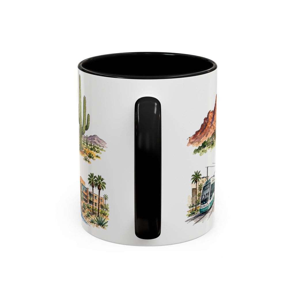 Phoenix Illustrated Travel Mug | City Souvenir Accent Coffee Mug | 11oz 15oz Ceramic Cup