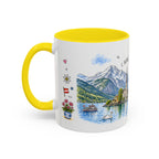 Hallstatt Illustrated Travel Mug | Austria Souvenir Accent Coffee Mug | 11oz 15oz Ceramic Cup