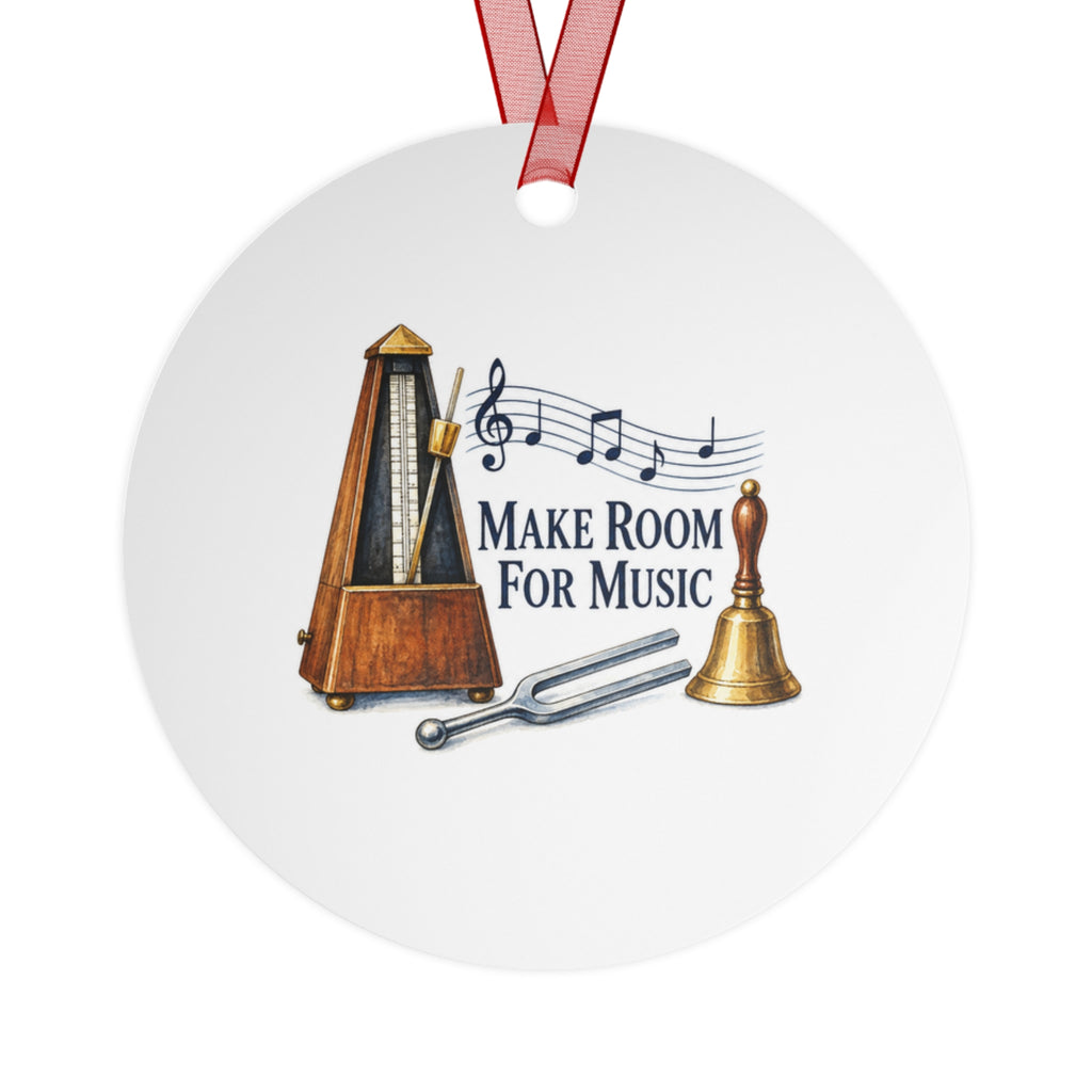 Make Room for Music Teacher Round Metal Ornament | Teacher Gift