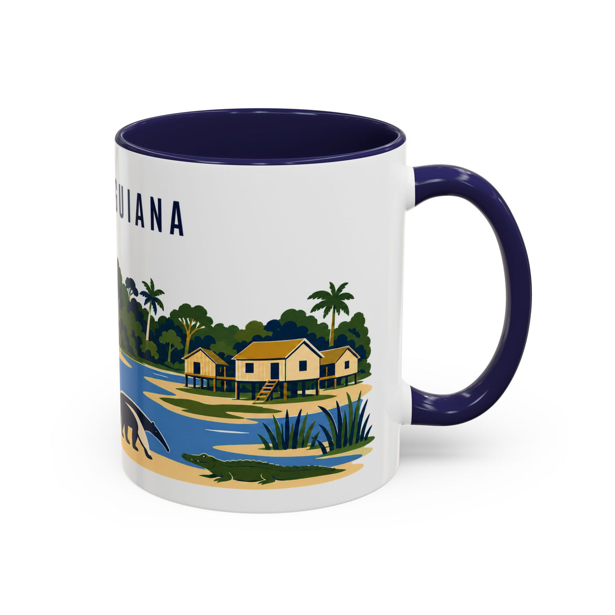 French Guiana Coffee Mug | Travel Souvenir Accent Mug | Country Gift Ceramic Cup 11oz 15oz