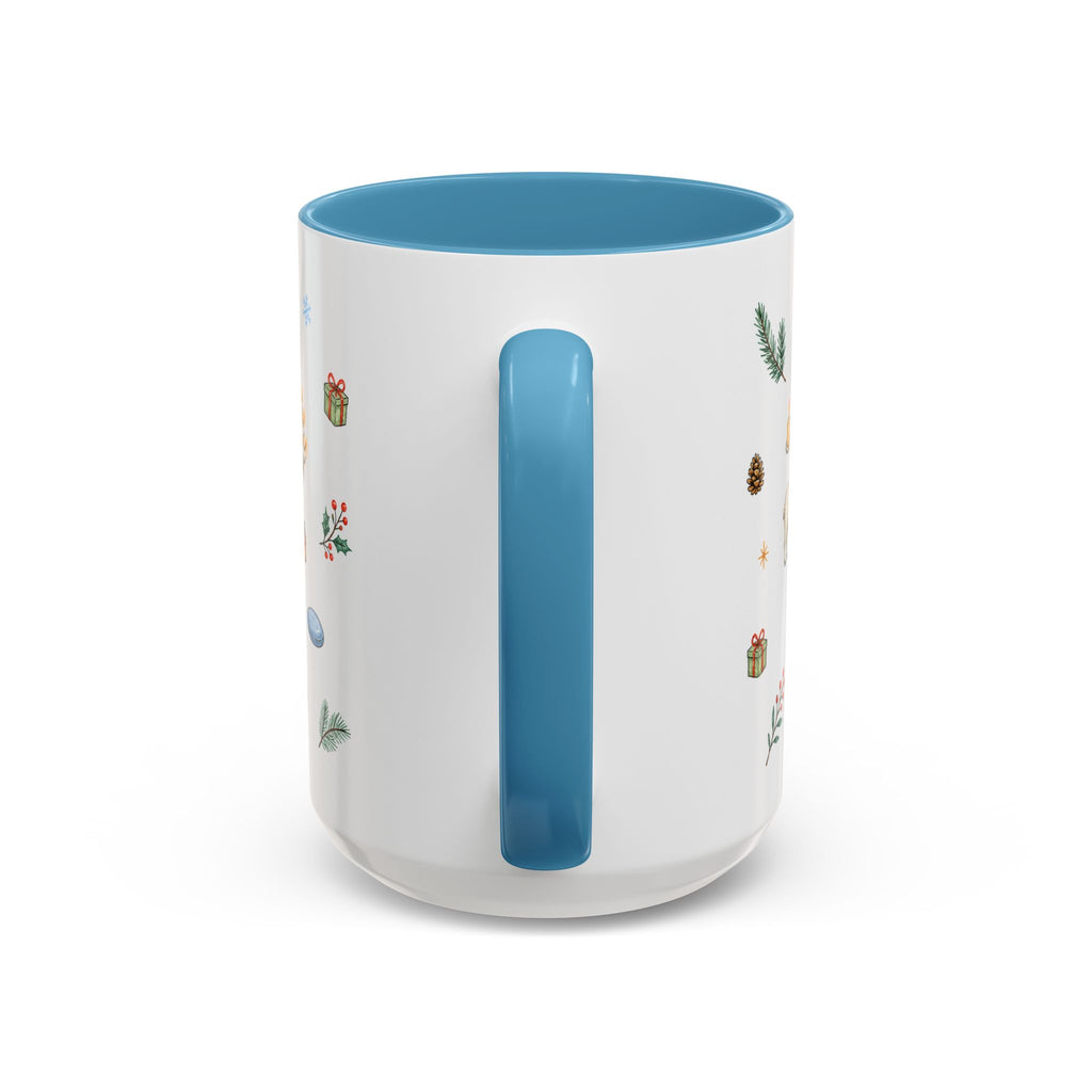 Banff Lake Louise Christmas Mug | Watercolor Travel Souvenir | Holiday Gift | Accent Ceramic Coffee Cup 11oz 15oz