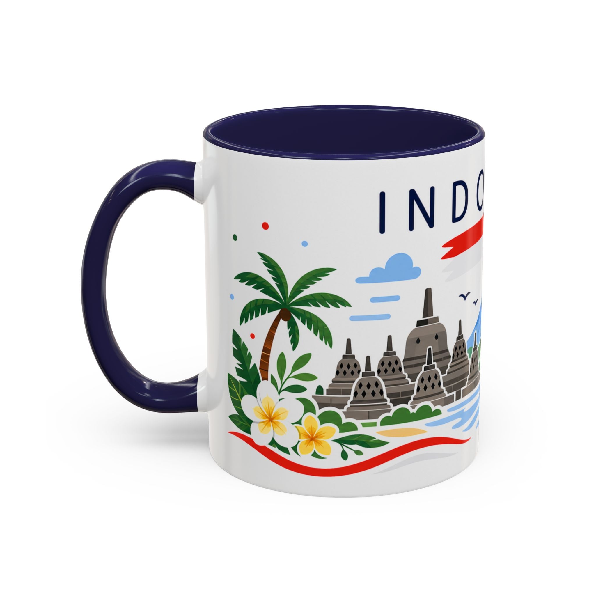 Indonesia Coffee Mug | Travel Souvenir Accent Mug | Country Gift Ceramic Cup 11oz 15oz