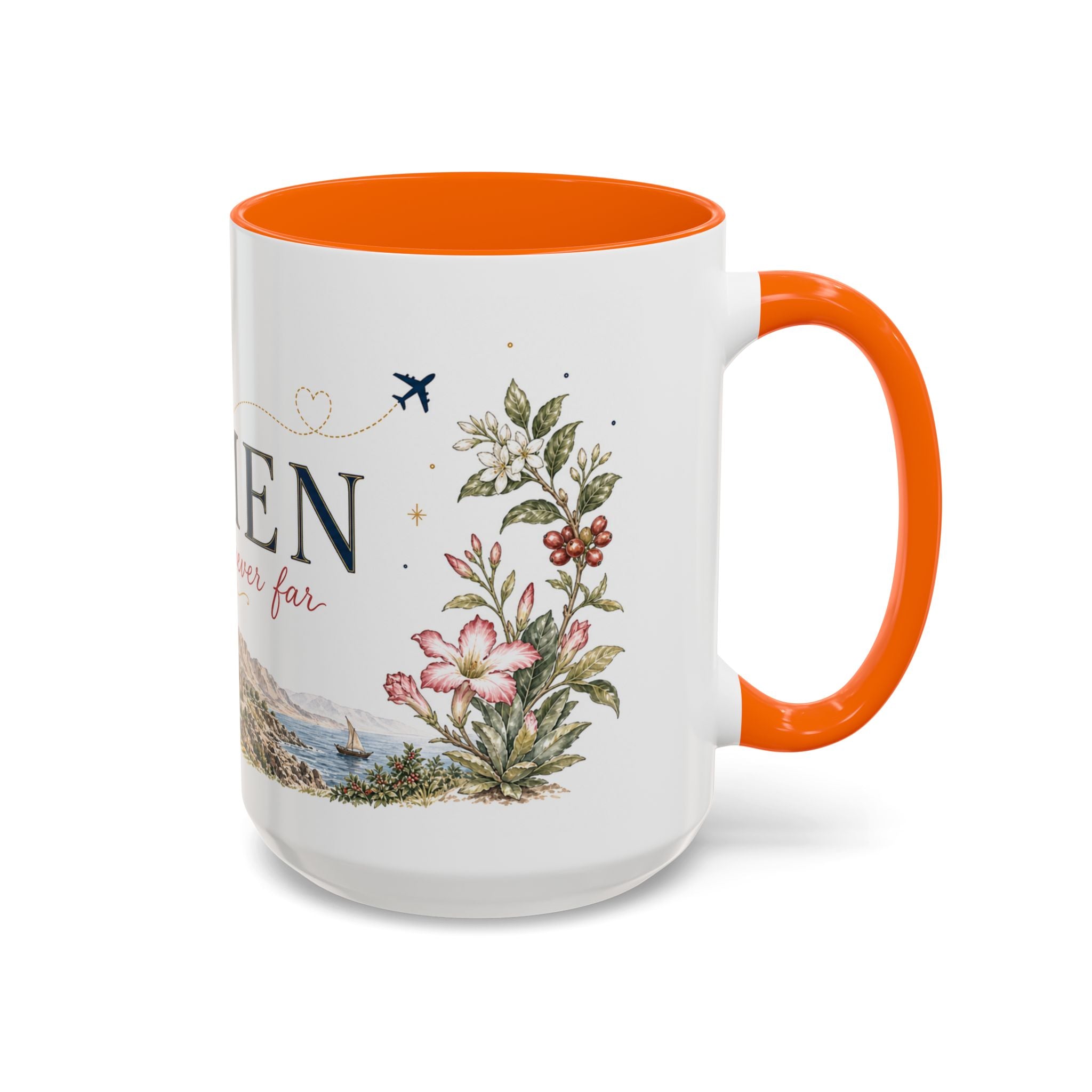 Yemen Home Country Mug | Moving Away Gift | Long Distance Friendship | 11 oz 15 oz Accent Mug