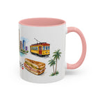 Tampa Illustrated Travel Mug | City Souvenir Accent Coffee Mug | 11oz 15oz Ceramic Cup
