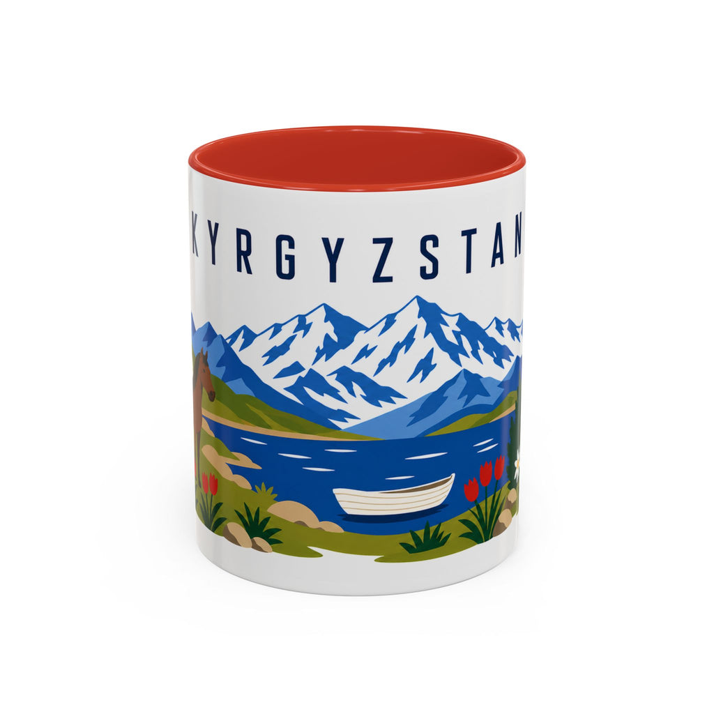 Kyrgyzstan Coffee Mug | Travel Souvenir Accent Mug | Country Gift Ceramic Cup 11oz 15oz