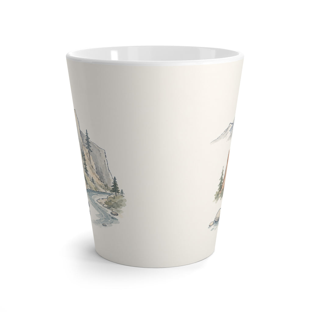Kings Canyon National Park Latte Mug | Pastel Watercolor Nature Coffee Cup | 12 oz Travel Souvenir Gift