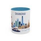 Shanghai Coffee Mug | China Travel Souvenir | Porcelain Decal City Gift | 11oz 15oz Accent Mug
