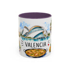 Valencia Illustrated Travel Mug | City Souvenir Accent Coffee Mug | 11oz 15oz Ceramic Cup