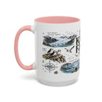 Kenai Fjords National Park Coffee Mug | Alaska Coastal Wildlife Hiking Gift | Accent Color Ceramic 11oz 15oz