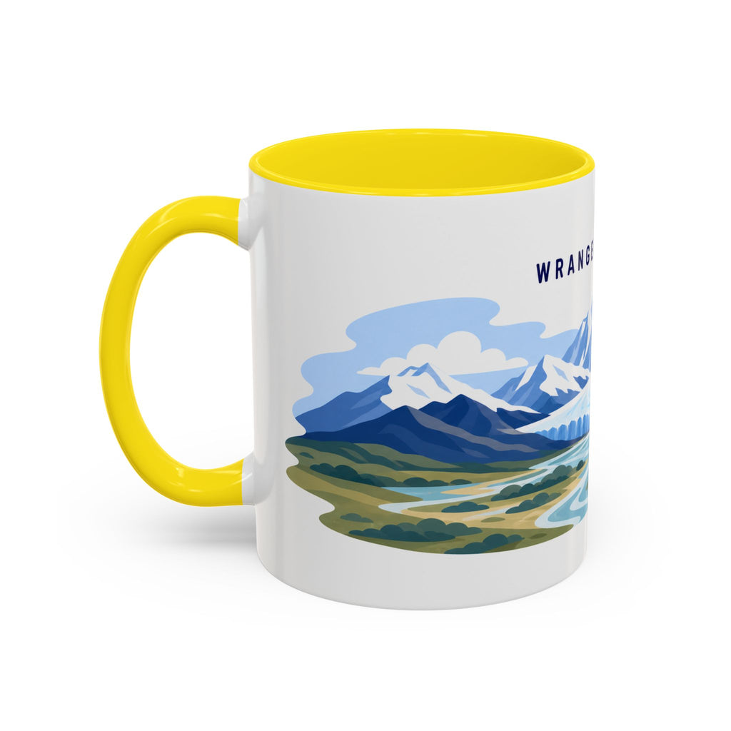 Wrangell-St. Elias National Park Coffee Mug | Solid Color Block Park Souvenir | 11oz 15oz Accent Mug