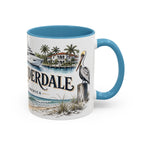 Fort Lauderdale Coffee Mug | United States Travel Souvenir | Vintage Illustrated City Gift | 11 oz 15 oz Accent Mug
