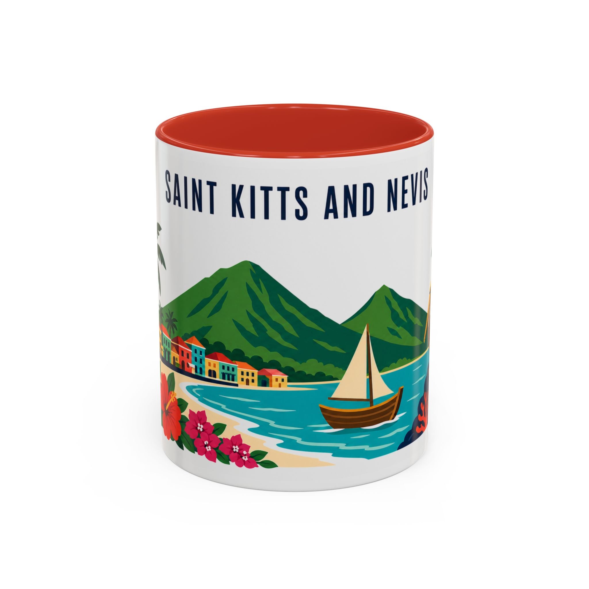 Saint Kitts and Nevis Coffee Mug | Travel Souvenir Accent Mug | Country Gift Ceramic Cup 11oz 15oz