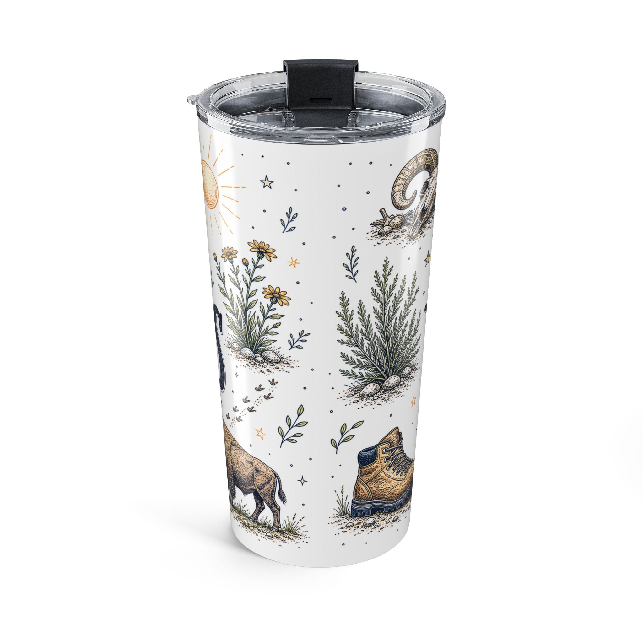 Badlands National Park 20oz Tumbler | South Dakota Prairie Fossil Hiking Gift | Insulated Stainless Steel Travel Cup