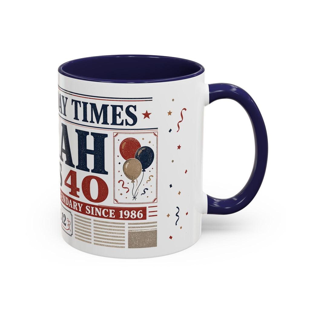 Birthday Newspaper Mug | Custom Name Age Date Gift | The Birthday Times Coffee Cup 11oz 15oz