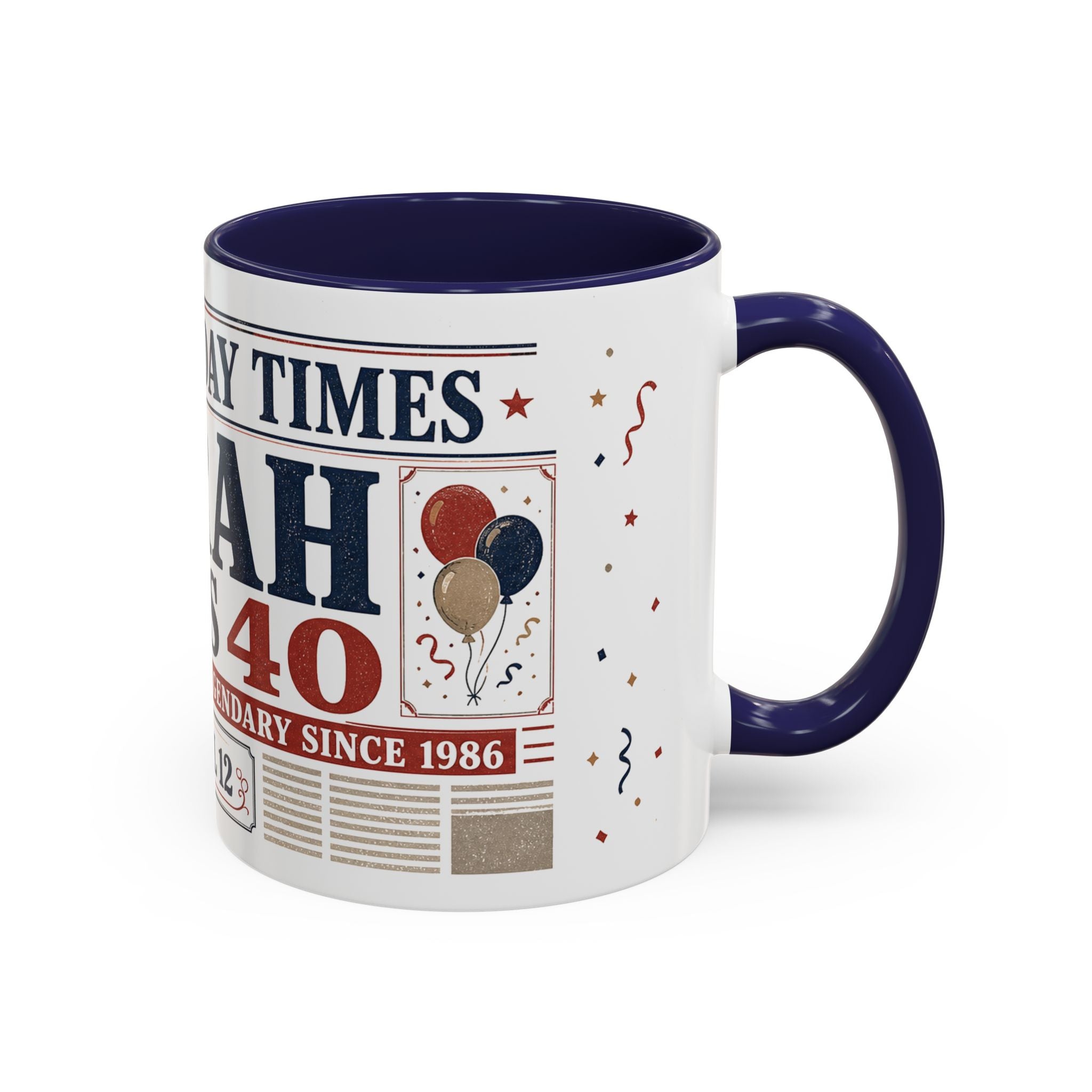 Birthday Newspaper Mug | Custom Name Age Date Gift | The Birthday Times Coffee Cup 11oz 15oz