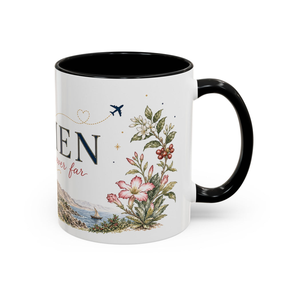 Yemen Home Country Mug | Moving Away Gift | Long Distance Friendship | 11 oz 15 oz Accent Mug