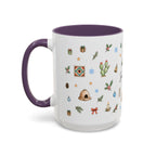 Santa Fe Christmas Mug | Watercolor City Souvenir | Ceramic Coffee Cup (11oz 15oz)