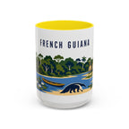 French Guiana Coffee Mug | Travel Souvenir Accent Mug | Country Gift Ceramic Cup 11oz 15oz