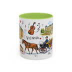 Vienna Travel Mug | European City Souvenir Accent Coffee Mug | 11oz 15oz Ceramic Cup