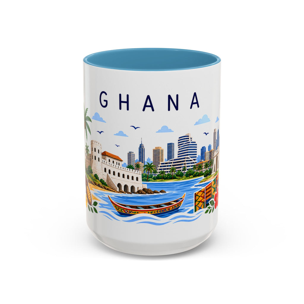 Ghana Coffee Mug | Travel Souvenir Accent Mug | Place Gift Ceramic Cup 11oz 15oz
