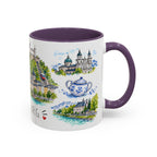 Salzburg Illustrated Travel Mug | City Souvenir Accent Coffee Mug | 11oz 15oz Ceramic Cup