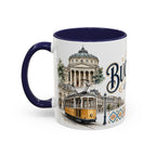 Bucharest Coffee Mug | Romania Travel Souvenir | Vintage Illustrated City Gift | 11 oz 15 oz Accent Mug