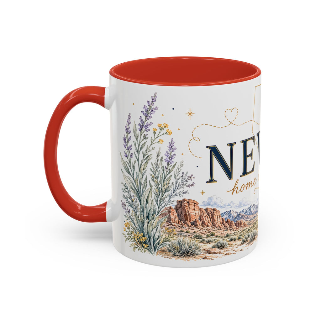 Nevada Home State Mug | Moving Away, Long Distance Friendship Gift | 11oz 15oz Accent Mug