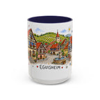 Eguisheim Illustrated Travel Mug | Alsace France Souvenir Accent Coffee Mug | 11oz 15oz Ceramic Cup