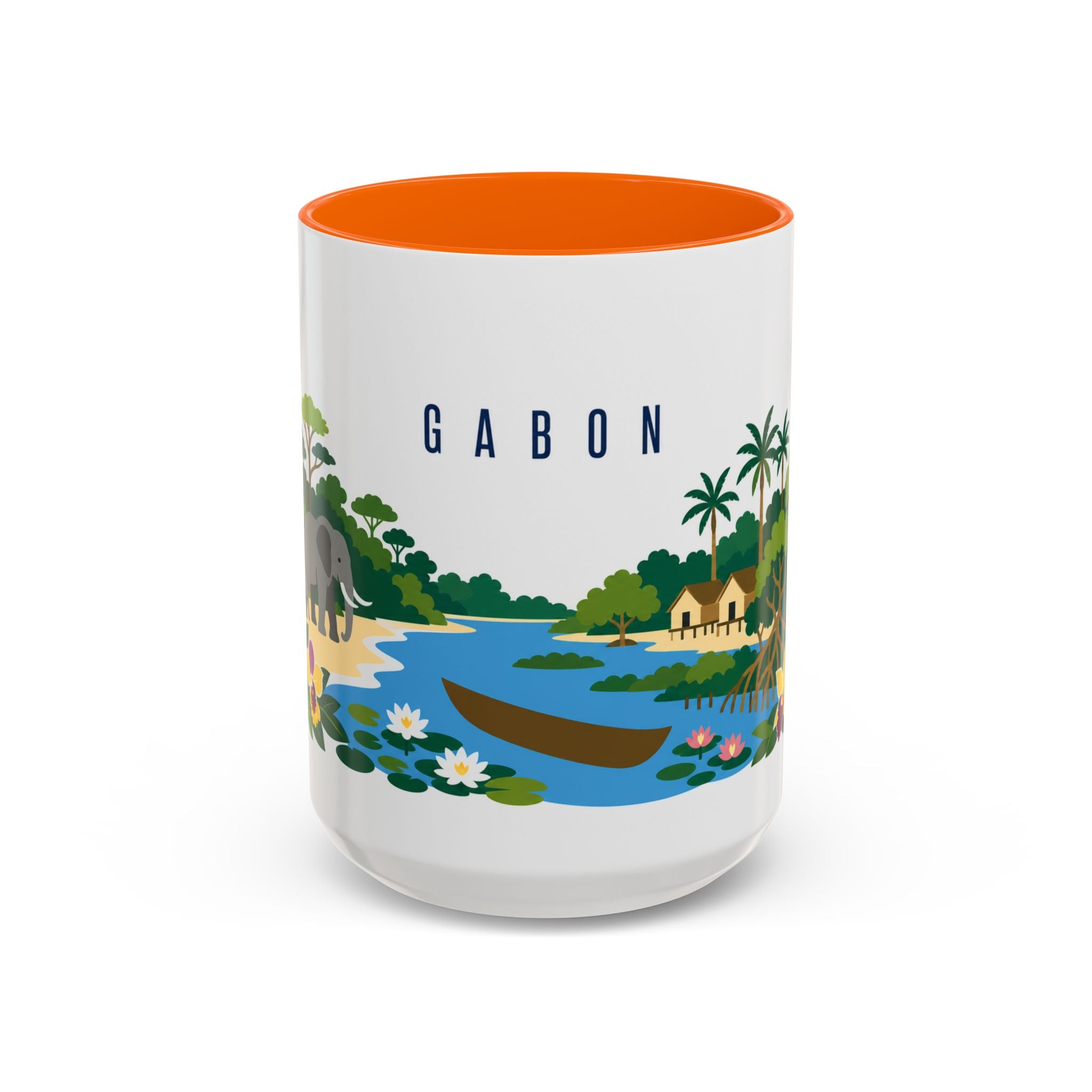 Gabon Coffee Mug | Travel Souvenir Accent Mug | Country Gift Ceramic Cup 11oz 15oz