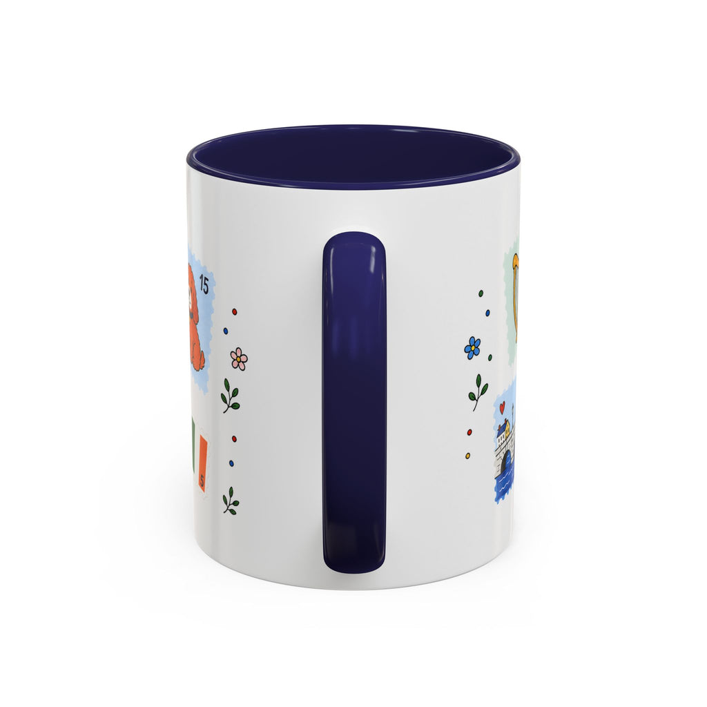 Dublin Coffee Mug | Postage Stamp Collage Mug | Travel Souvenir Accent Cup 11oz 15oz