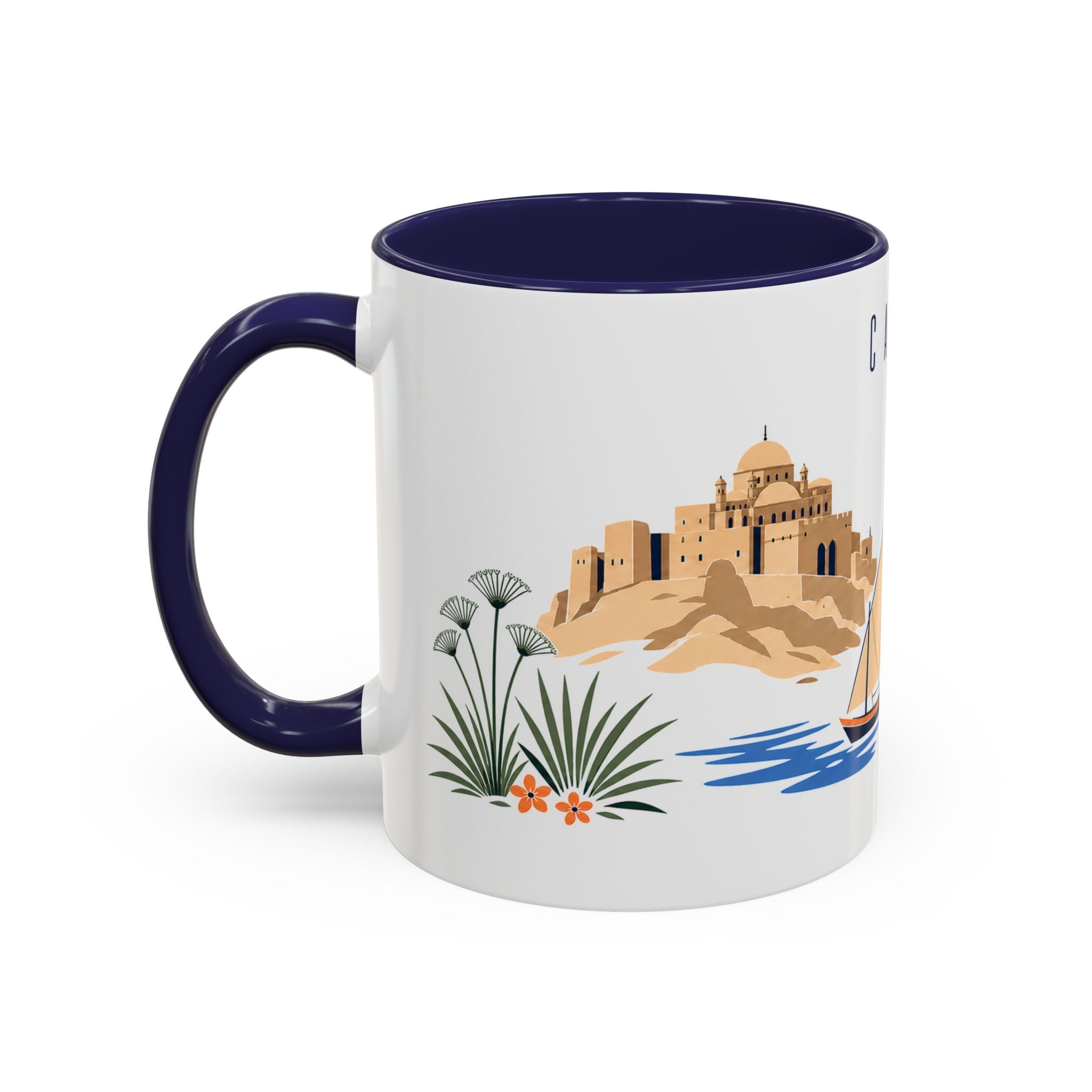 Cairo Coffee Mug | Egypt Travel Souvenir | Porcelain Decal City Gift | 11oz 15oz Accent Mug