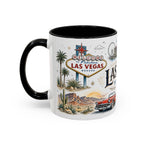 Las Vegas Coffee Mug | United States Travel Souvenir | Vintage Illustrated City Gift | 11 oz 15 oz Accent Mug