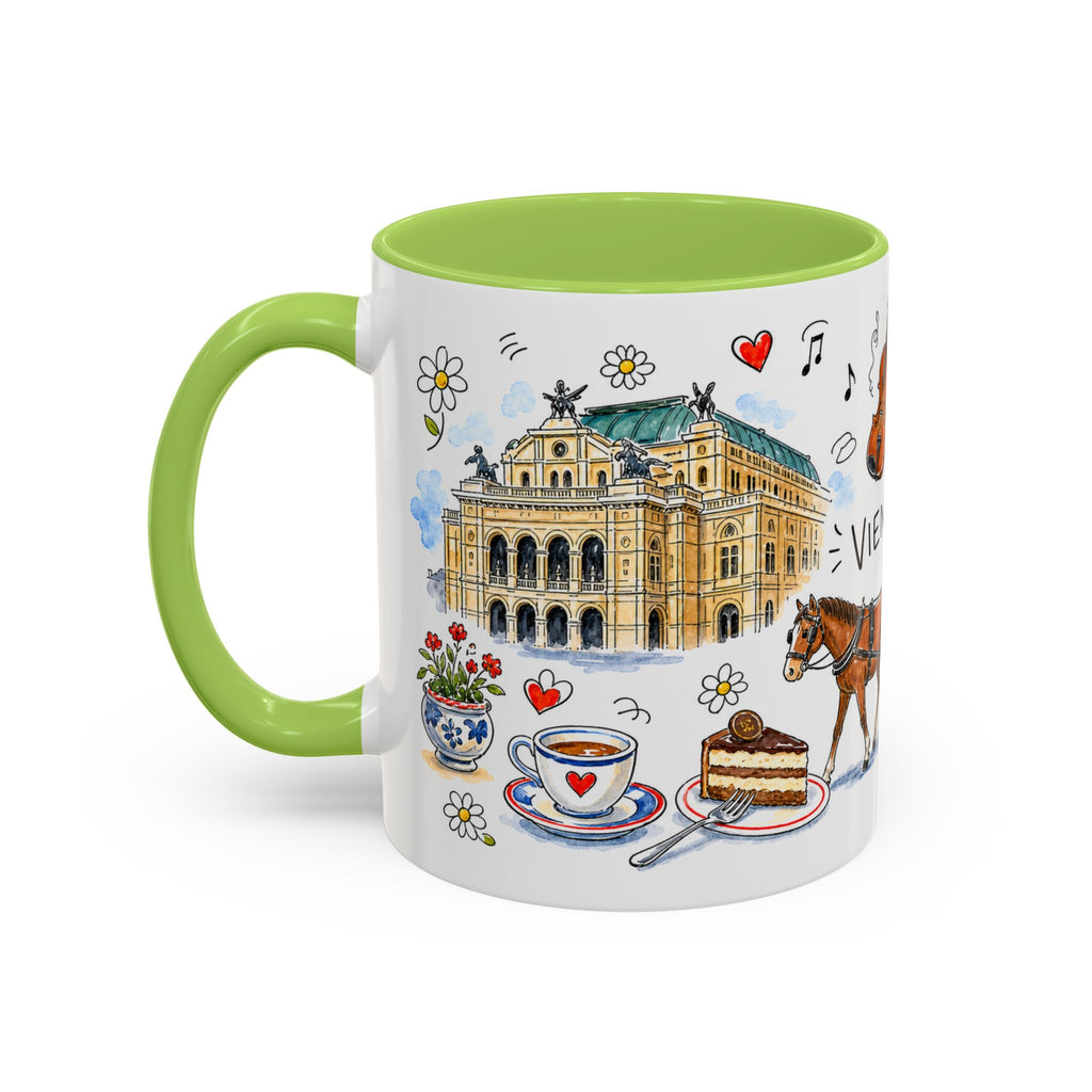 Vienna Travel Mug | European City Souvenir Accent Coffee Mug | 11oz 15oz Ceramic Cup