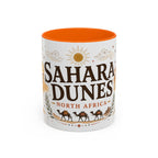 Sahara Dunes Coffee Mug | Travel Destination Souvenir Gift | Accent Color Ceramic 11oz 15oz