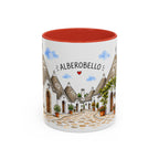 Alberobello Illustrated Travel Mug | Italy Souvenir Accent Coffee Mug | 11oz 15oz Ceramic Cup
