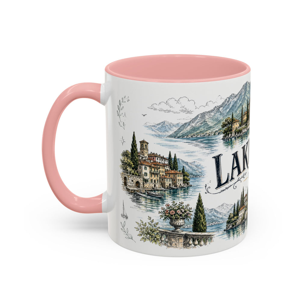Lake Como Mug, Italy Travel Souvenir, Bucket List Gift, Accent Ceramic Coffee Mug 11oz 15oz