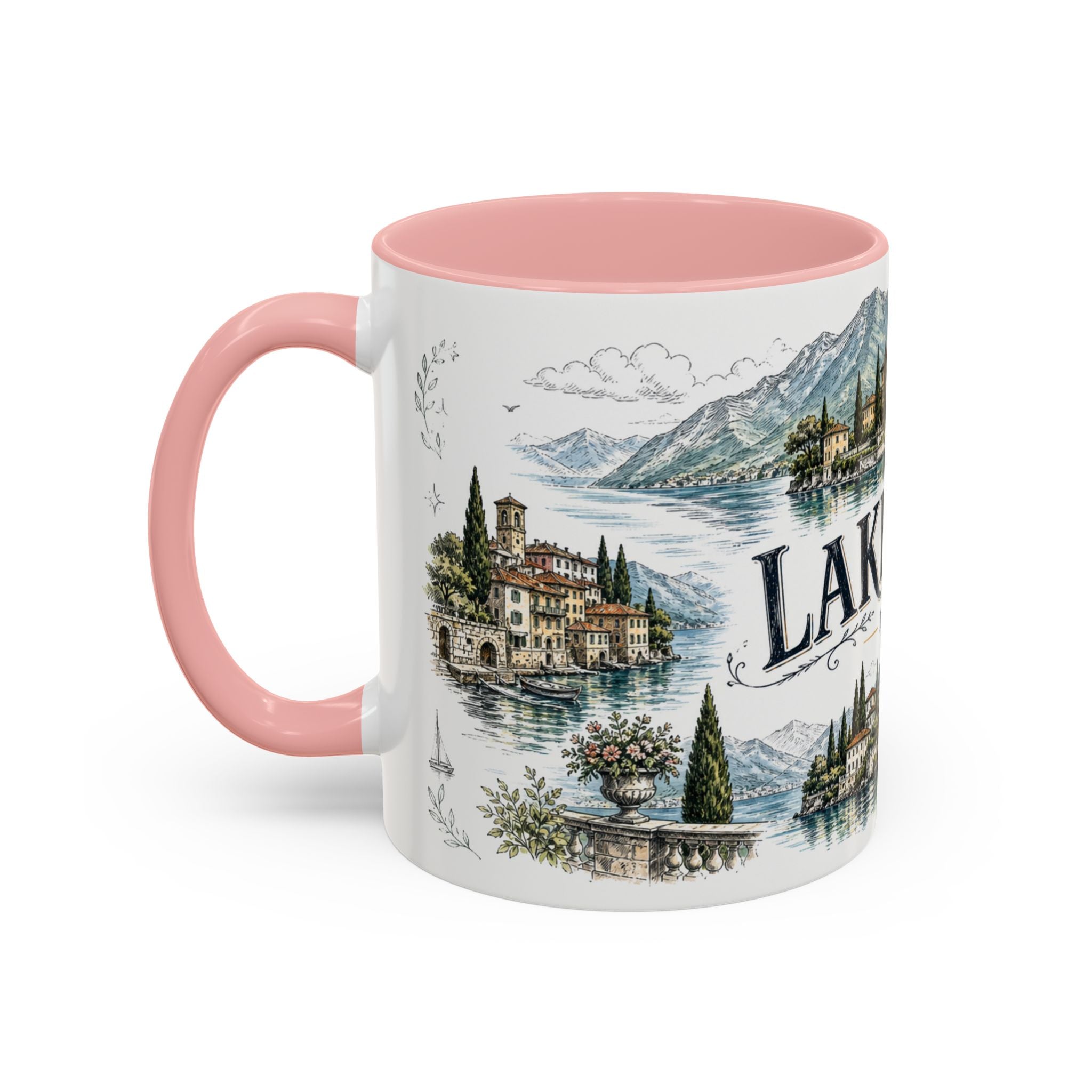 Lake Como Mug, Italy Travel Souvenir, Bucket List Gift, Accent Ceramic Coffee Mug 11oz 15oz