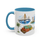 Tampa Illustrated Travel Mug | City Souvenir Accent Coffee Mug | 11oz 15oz Ceramic Cup