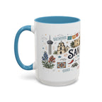 San Antonio Coffee Mug | Texas Souvenir City Gift | Accent Color Ceramic 11oz 15oz