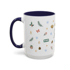 Seattle Christmas Mug | Watercolor Travel Souvenir | Holiday Gift | Accent Ceramic Coffee Cup 11oz 15oz