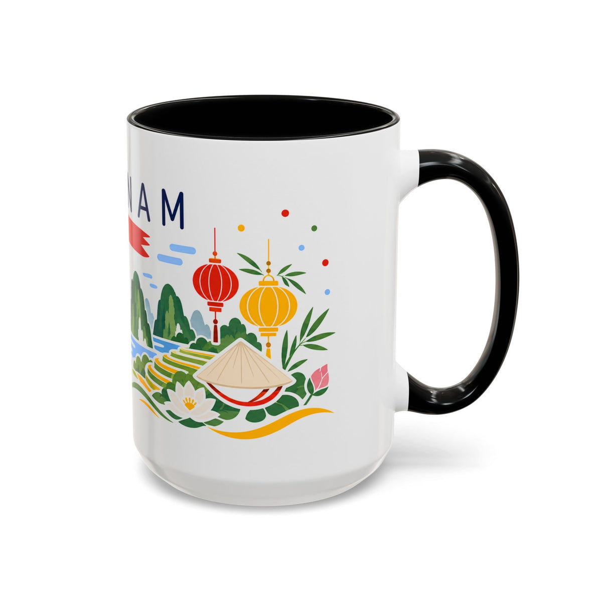 Vietnam Coffee Mug | Travel Souvenir Accent Mug | Country Gift Ceramic Cup 11oz 15oz