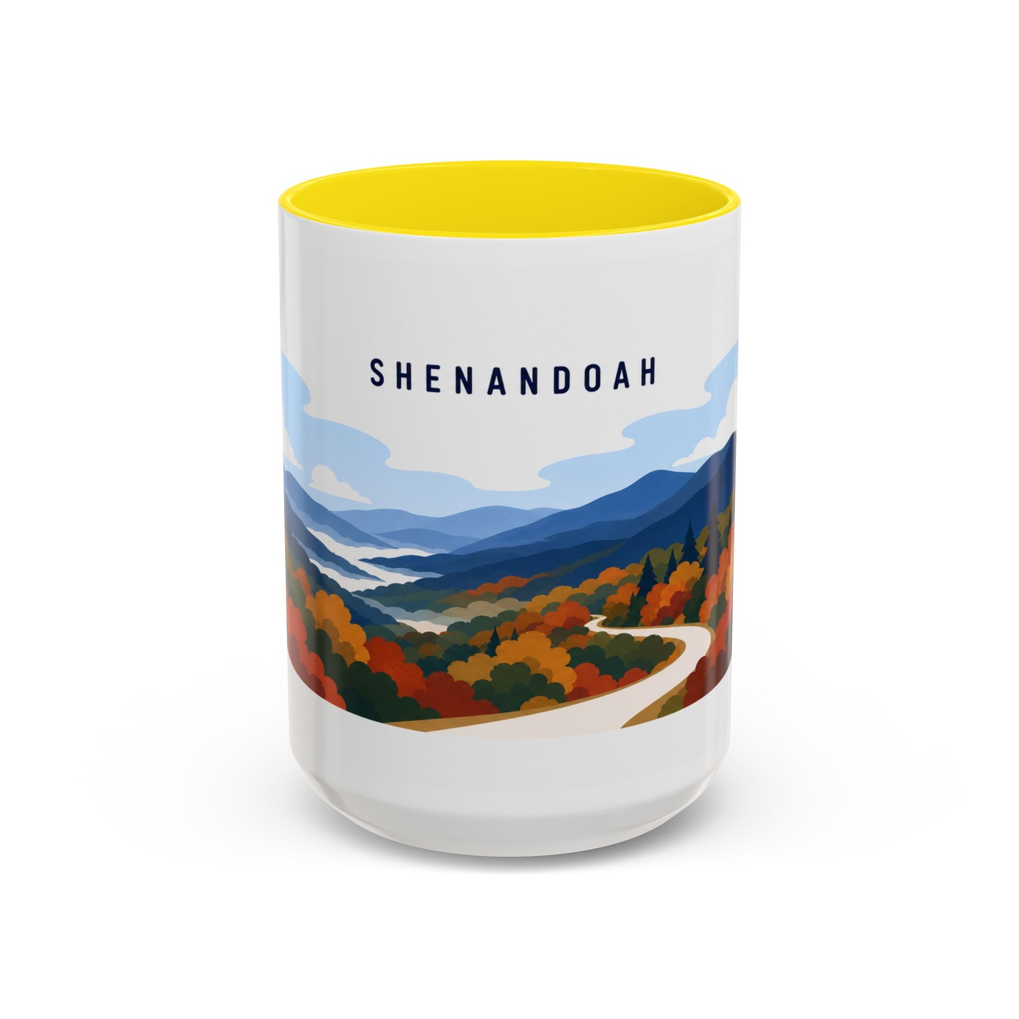 Shenandoah National Park Coffee Mug | Solid Color Block Park Souvenir | 11oz 15oz Accent Mug