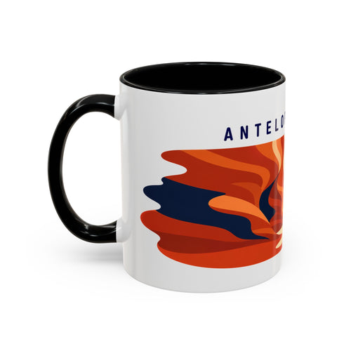 Antelope Canyon Coffee Mug | Travel Destination Souvenir Gift | Accent Color Ceramic 11oz 15oz