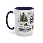 Mount Rainier Coffee Mug | National Park Hiking Washington Gift | Accent Color Ceramic 11oz 15oz
